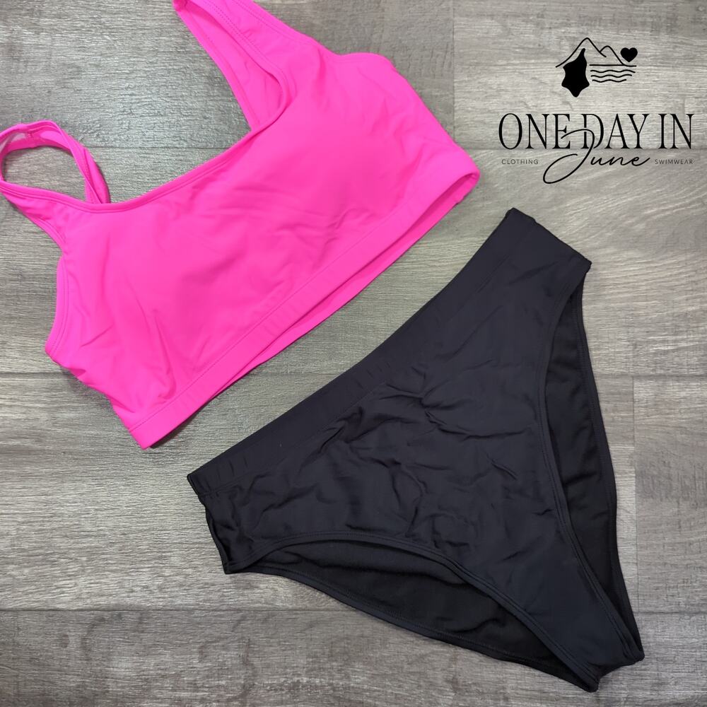 Charmo High Waist Crop Bikini Swimsuit Size XL